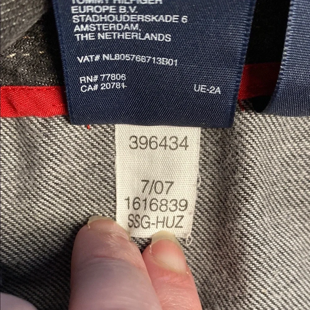 Tommy Hilfiger black/Gray Denim Skirt Y2k - Picture 8 of 8